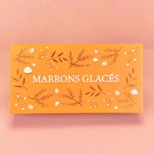 Coffret bois 8 marrons Noël...